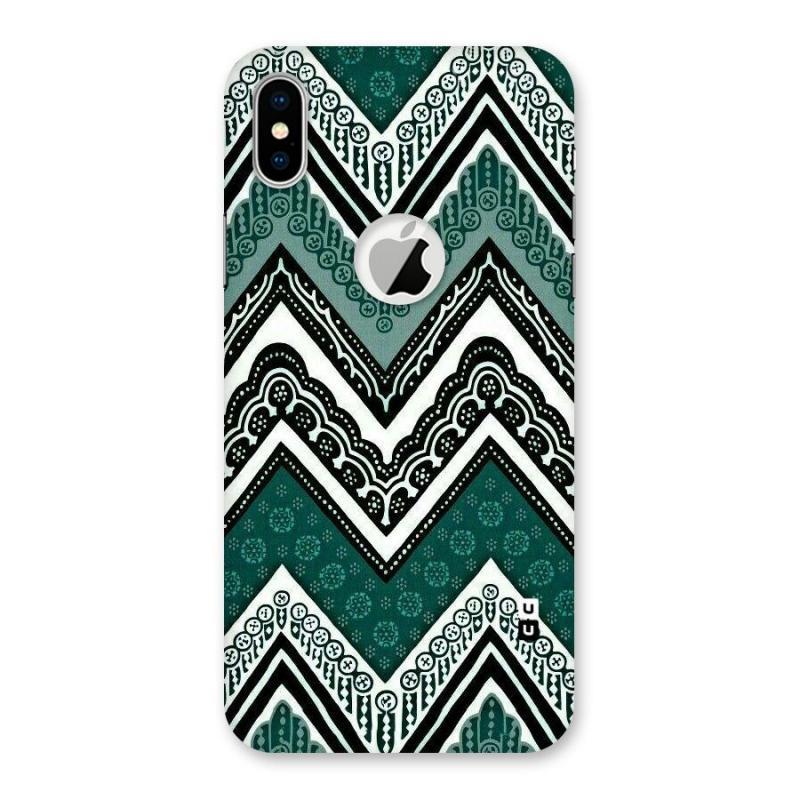 Green Chevron Logo - Green Chevron Back Case for iPhone XS Logo Cut. Mobile Phone Covers