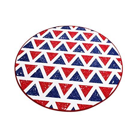 Blue Red Triangle Logo - LYP-carpes modern European style living room Round Carpet in Living ...