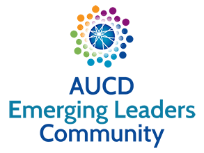 White Ball with Blue Lines Logo - AUCD is thrilled to launch a space for new AUCD