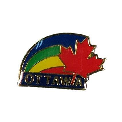 Red Maple Leaf of a Word Logo - Red Maple Leaf & Rainbow With Word OTTAWA .Size : 1