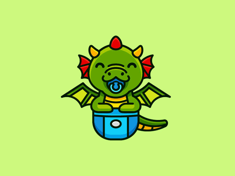 Cute Dragon Logo - Baby Dragon by Alfrey Davilla | vaneltia | Dribbble | Dribbble