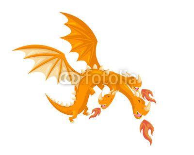 Cute Dragon Logo - Ancient Cute Dragon Illustration Character, Suitable for Children