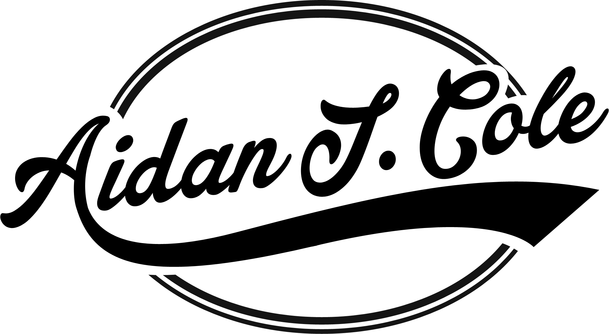 Black Aidan Logo - Aidan J. Cole