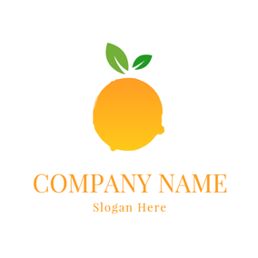 Orange with Green Leaf Logo - Free Orange Logo Designs | DesignEvo Logo Maker