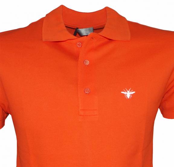 Orange Polo Logo - Dior Orange Polo Shirt With Contrast Logo