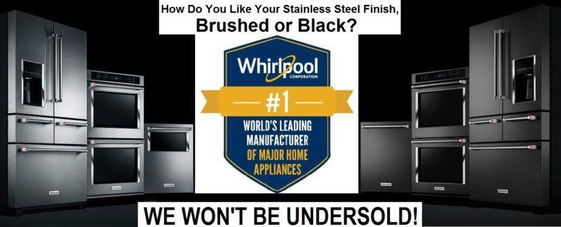 Whirlpool Appliances Logo - Black Stainless Steel Kitchen Appliance Package Sales