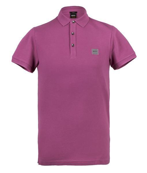 Orange Polo Logo - Boss Orange - Logo Polo Shirt in stretch cotton piqué - Dark Purple ...