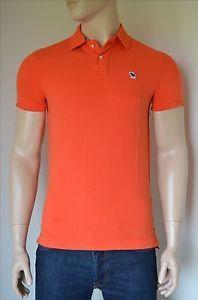 Orange Polo Logo - NEW Abercrombie & Fitch Classic Fit Icon Logo Polo Shirt Red Orange ...