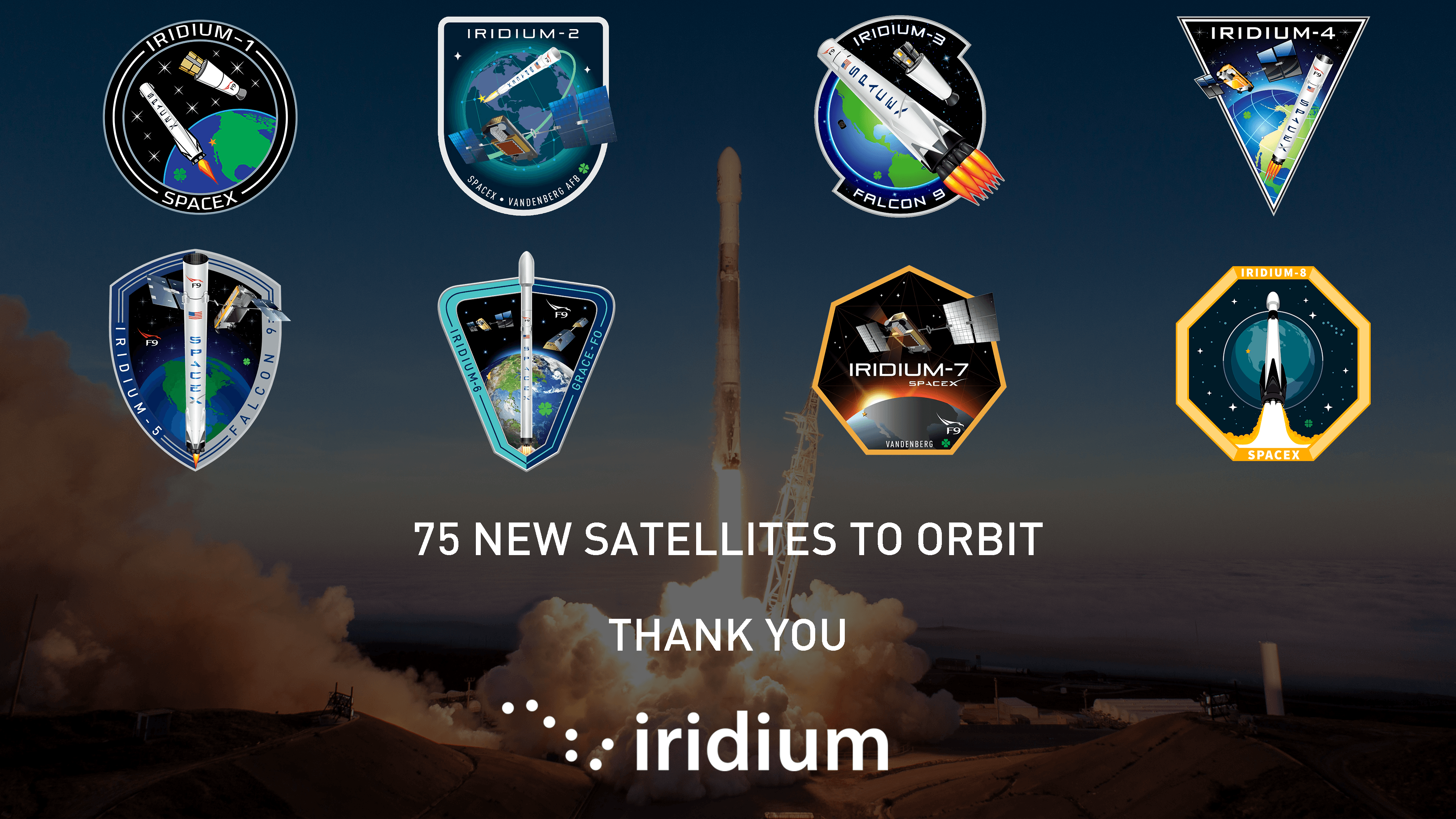 Iridium-1 Mission SpaceX Logo - In celebration of the final Iridium mission by SpaceX : SpaceXLounge