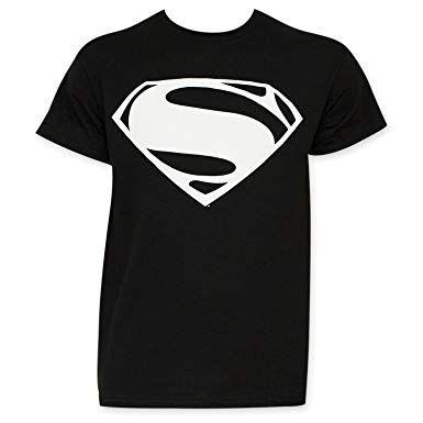 Black and White Superman Logo - Batman v Superman Black And White Superman Logo Tee Shirt - XX-Large ...