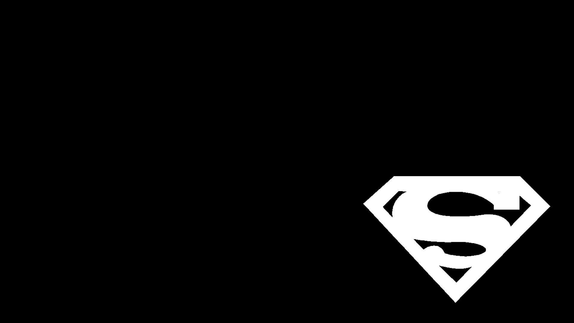Black and White Superman Logo - Black And White Superman Logo Wallpaper For Desktops And Laptops ...