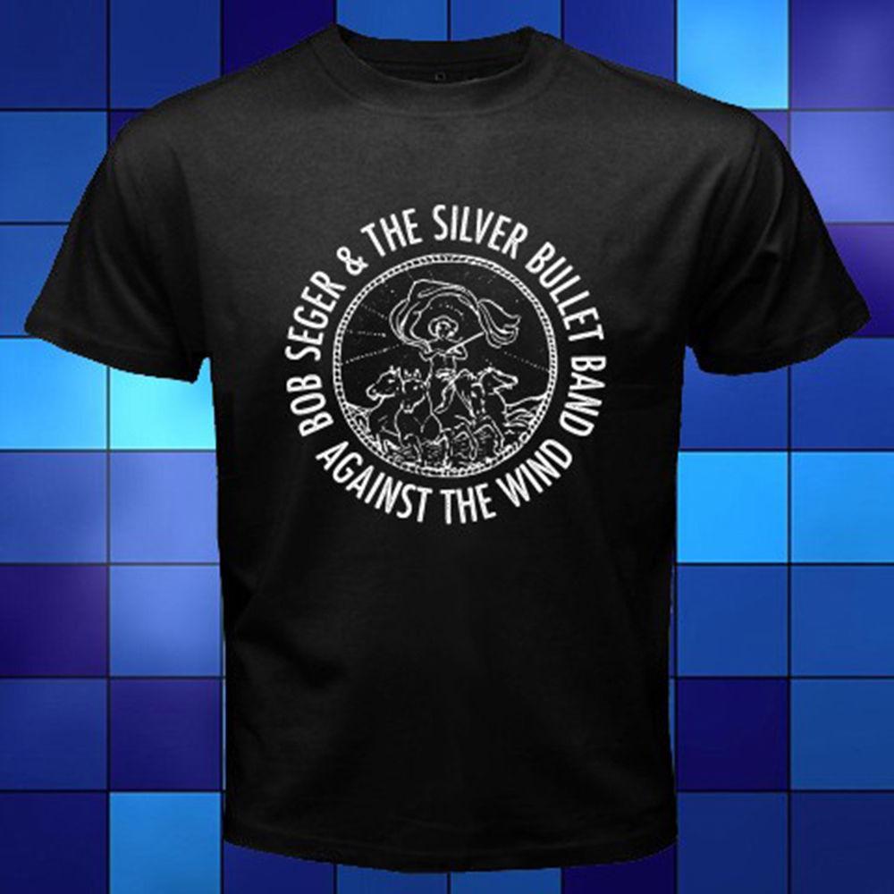 Bob Seger Logo - New Bob Seger & The Silver Bullet Album Logo Black T Shirt Size S ...