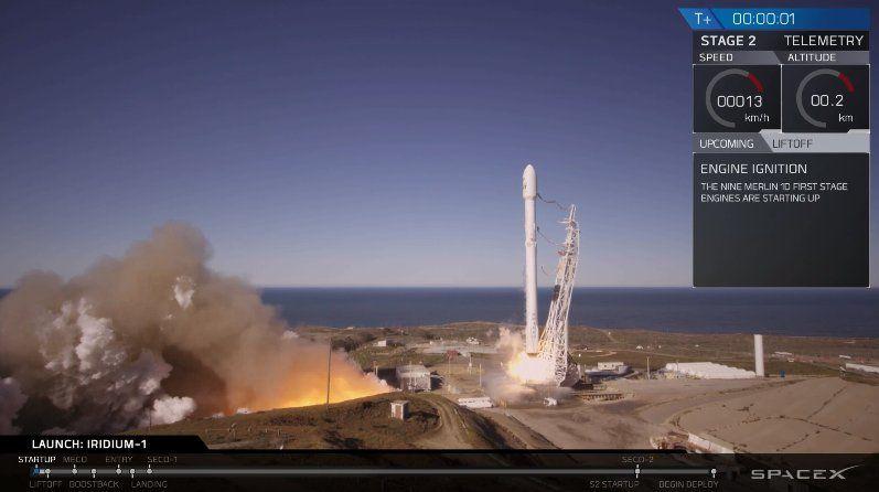 Iridium-1 Mission SpaceX Logo - SpaceX Falcon 9 Comes Roaring Back to Life with Dramatically ...