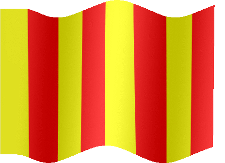Red and Yellow Stripe Logo - Animated Red and yellow striped flag flag