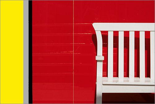 Red and Yellow Stripe Logo - Red Wall - white chair - Yellow stripe / red / white / yel… | Flickr