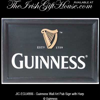 Old Guinness Harp Logo - Guinness Gifts - Guinness Harp Wall Art Pub Sign