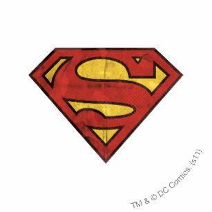 Superman Grunge Logo - Superman Shield Stickers | Zazzle