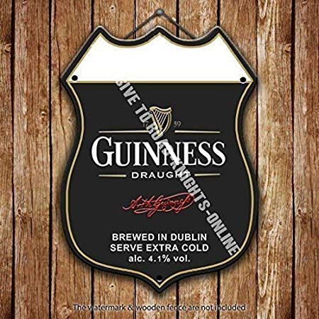 Old Guinness Harp Logo - Guinness Draught Stout. Dublin. Irish. Ireland. Advertising Bar Old