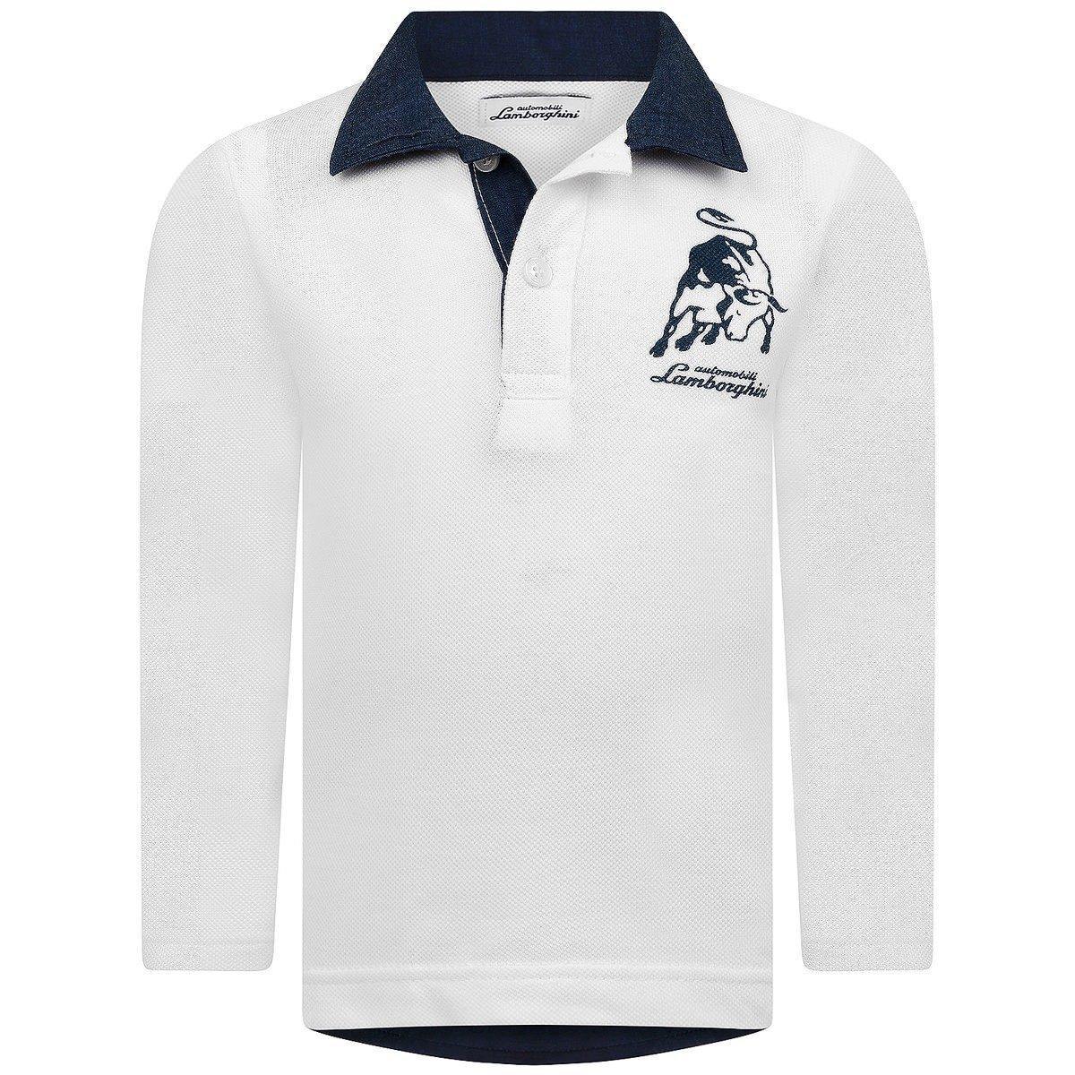 White Bull Logo - Automobili Lamborghini White Bull Logo Baby Polo Shirt