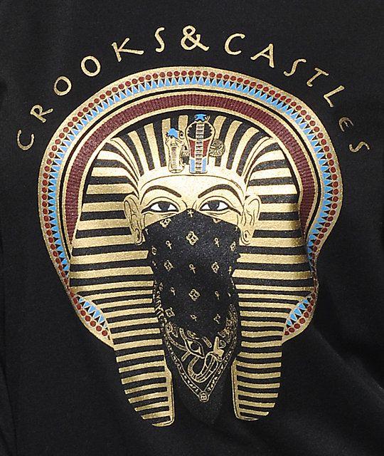 Crooks and Castles Pharaoh Logo - Crooks and Castles Pharaoh Black Crew Neck Sweatshirt