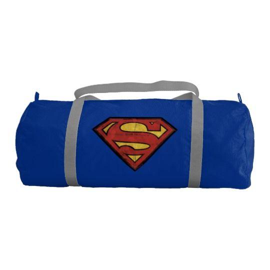 Superman Grunge Logo - Superman S Shield. Grunge Black Outline Logo Duffle Bag