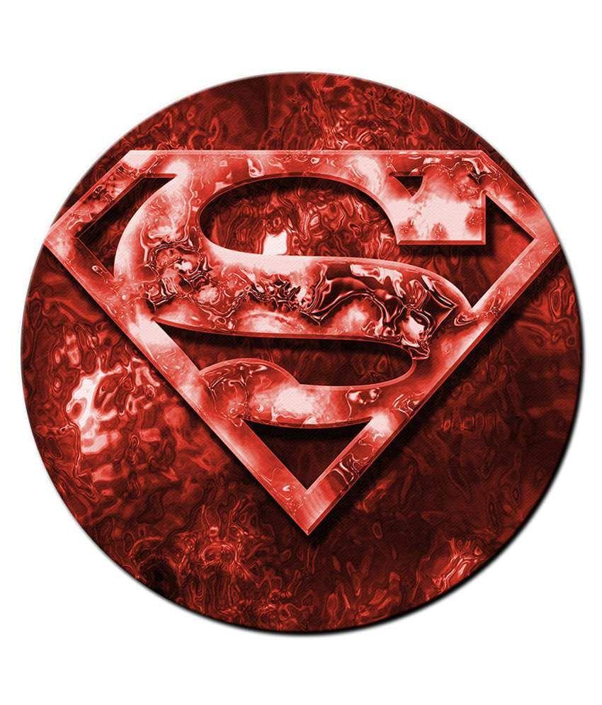 Superman Grunge Logo - Shopmantra Multicolour Superman Grunge Logo Artwork Round Mousepad ...