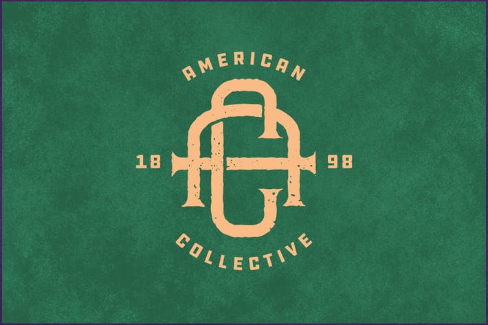 Vintage AC Logo - AC Vintage Monogram Logo by VisualColony on Envato Elements