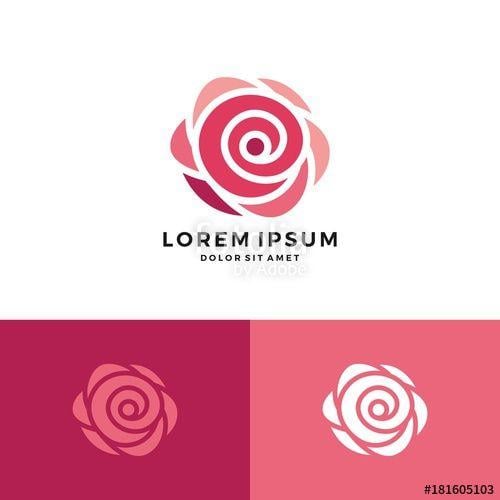 Red Rose Logo - red rose logo vector icon flower download Stock image and royalty