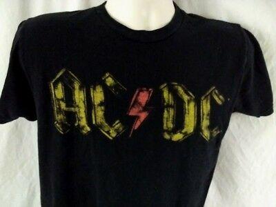 Vintage AC Logo - VINTAGE AC-DC CLASSIC Black With Red/ Yellow Logo 100% Cotton T ...