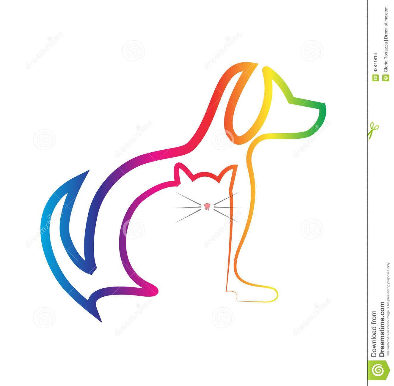 Colorful Dog Logo - Dog and cat Logos