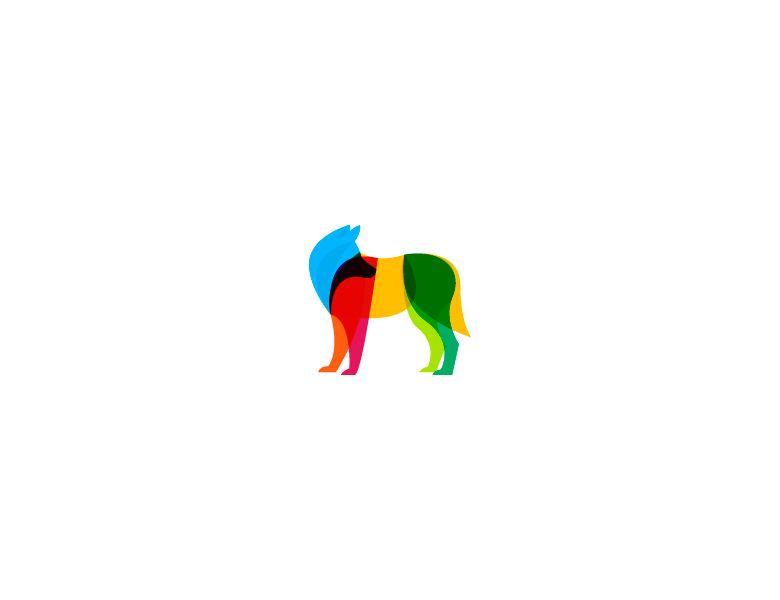 Colorful Dog Logo - 40 Beautiful Logos Made With Blend Modes And Transparency