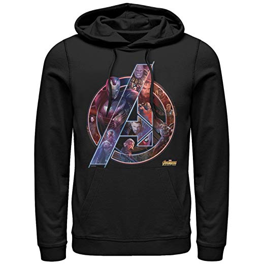 Avengers Infinity War Logo - Marvel Men's Avengers: Infinity War Logo Hoodie: Clothing