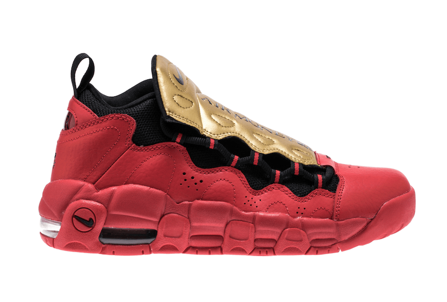 Red and Gold Nike Logo - Nike Air More Money University Red Metallic Gold Release Date AH5215 ...