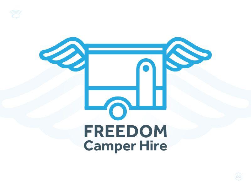 Freedom Blue Logo - FREEDOM Camper Hire' Logo design by Ala Botnarescu | Dribbble | Dribbble