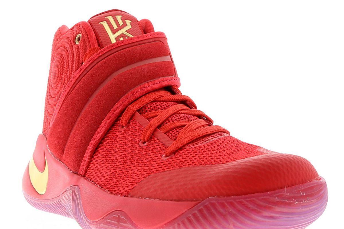 Red and Gold Nike Logo - Cavs Kicks: Nike Kyrie 2 “Gold Swoosh” The Sword