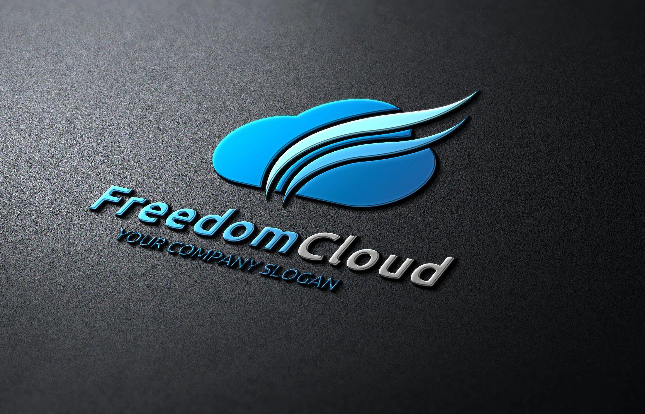 Freedom Blue Logo - Cloud Freedom ~ Logo Templates ~ Creative Market