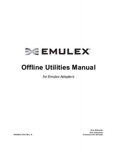 Emulex Logo - Offline Utilities Manual for Emulex Adapters