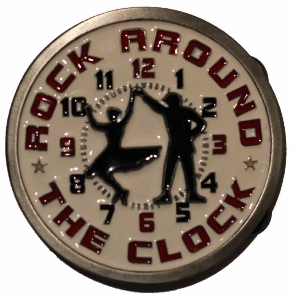 Rock around the Clock Logo - Rock Around The Clock Jive Dancing Belt Buckle. Code BG7