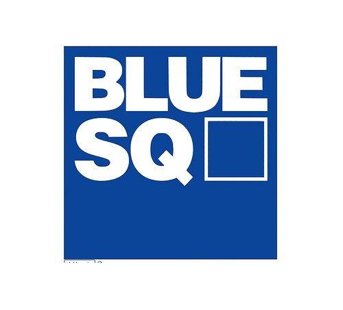 People in Blue Square Logo - Peo Blue Square Logo Three People