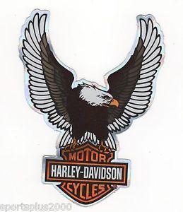 Flying Shield Logo - GENUINE HARLEY CHROME FLYING EAGLE BAR SHIELD 3-7/8