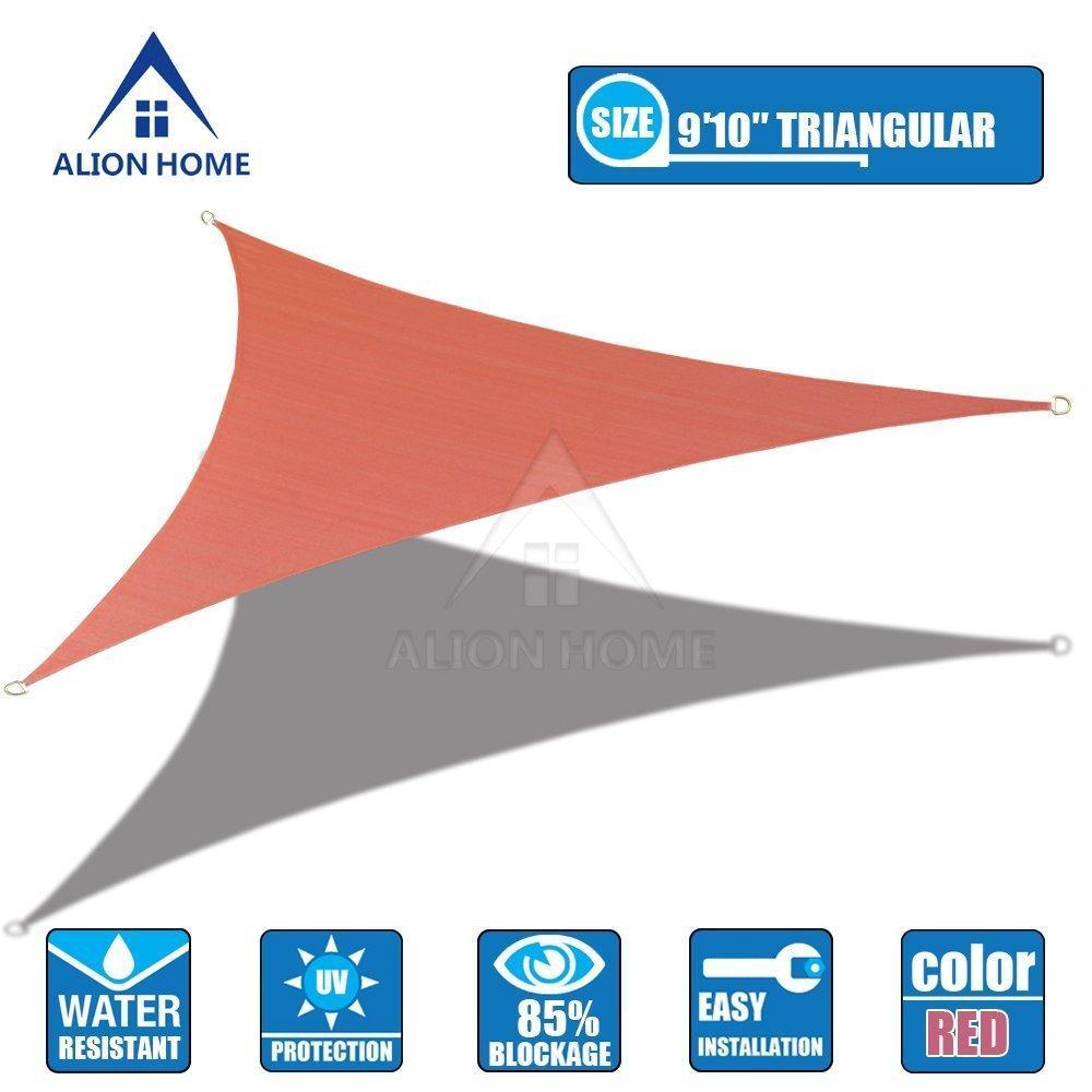 Red Triangle Software Logo - Alion Home HDPE Sun Shade Sail Red Triangle 9 ft 10