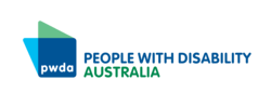 People in Blue Square Logo - People with Disability Australia