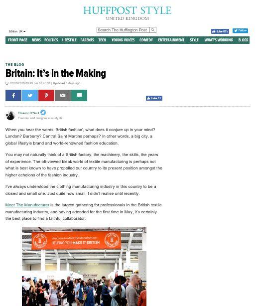 HuffPost Style Logo - Huffington Post: Britain: It's in the Making - Meet the Manufacturer ...