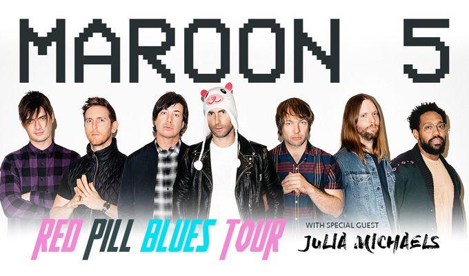 Red Maroon 5 Logo - Maroon 5 Pill Blues Tour. Talking Stick Resort Arena
