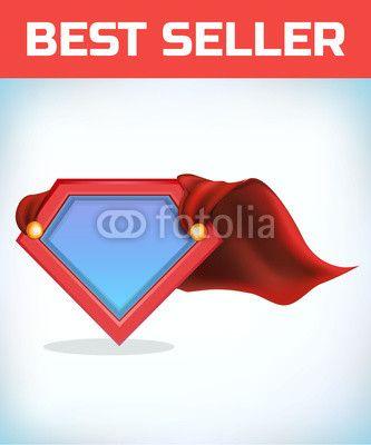 Flying Shield Logo - Superhero icon - Superhero logo. Super hero shield with Funny super ...