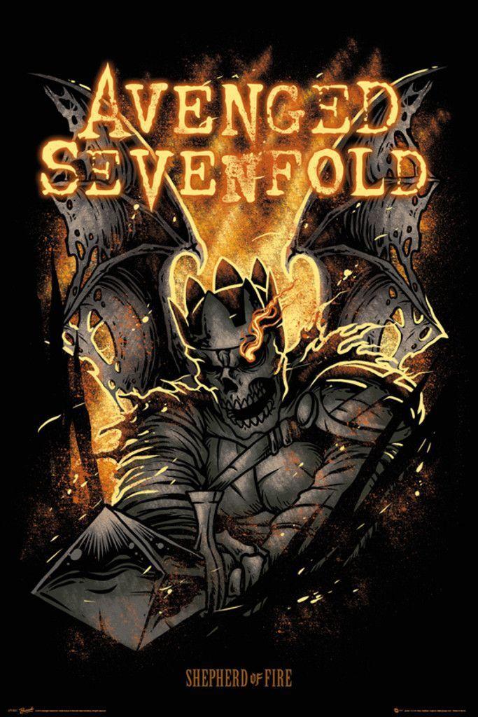 Avenged Sevenfold Epic Logo - Avenged Sevenfold Shepherd of Fire - Official Poster. Official ...