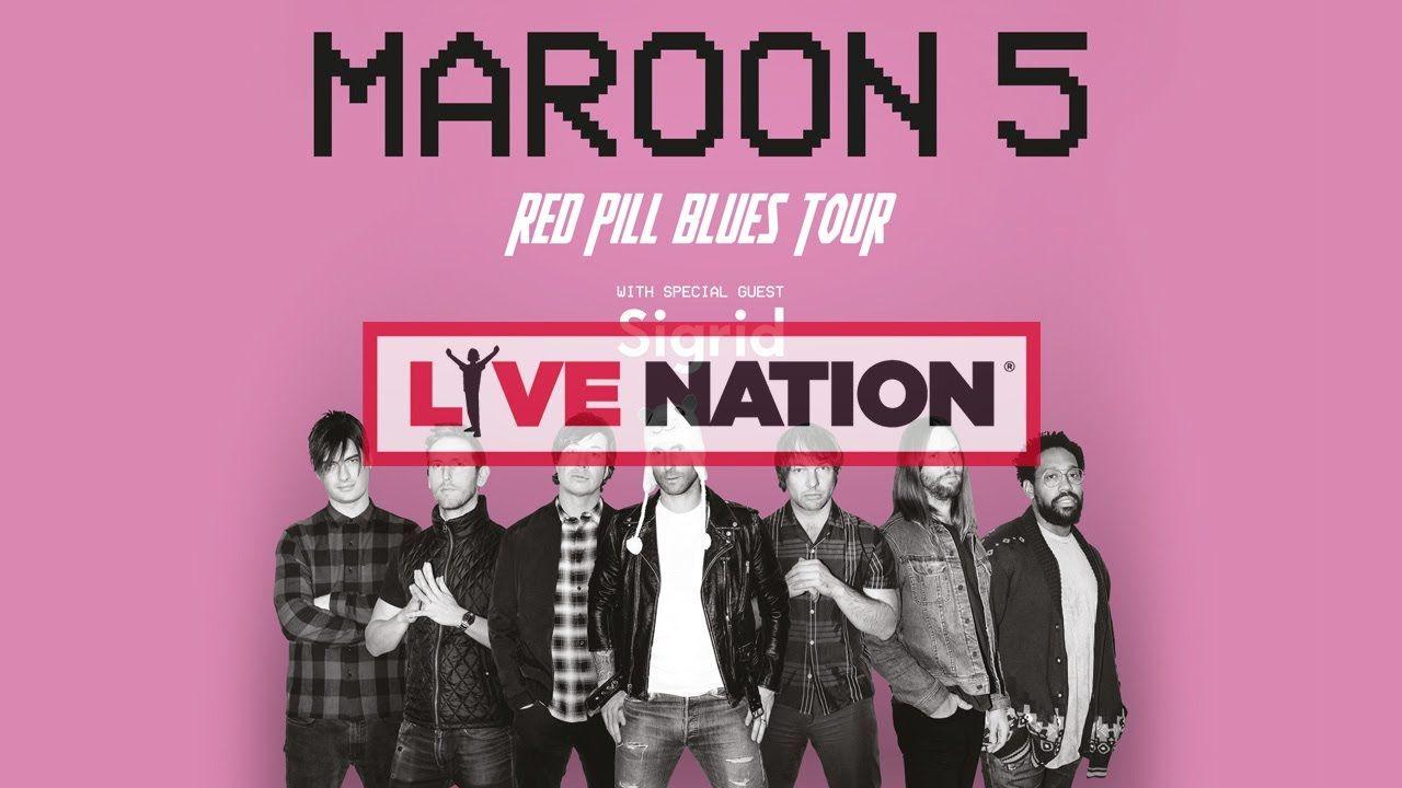 Red Maroon 5 Logo - Maroon 5 Pill Blues Tour 2018. Live Nation GSA