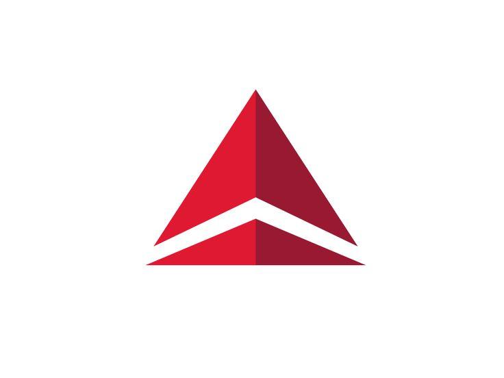 2 Red Triangles Logo - Delta Logos