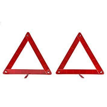 2 Red Triangles Logo - Safety Triangle by mAuto Warning Triangle Foldable Highly Reflective
