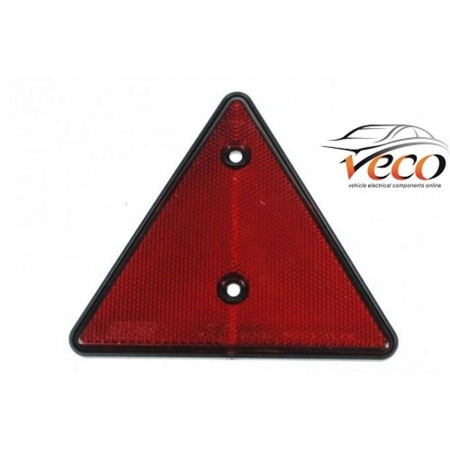2 Red Triangles Logo - X 2 REAR RED TRIANGLE REFLECTORS FOR TRAILERS CARAVANS TRACTORS